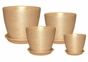 Горшок керамический Кассандра 347834 (1-й из набора), 10х10см, 0,5л; Россия