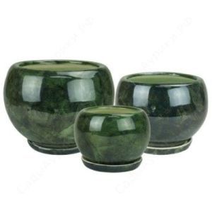 Горшок керамический Шар  (1-й из набора), 25х34см, 16л, ассорти; Россия